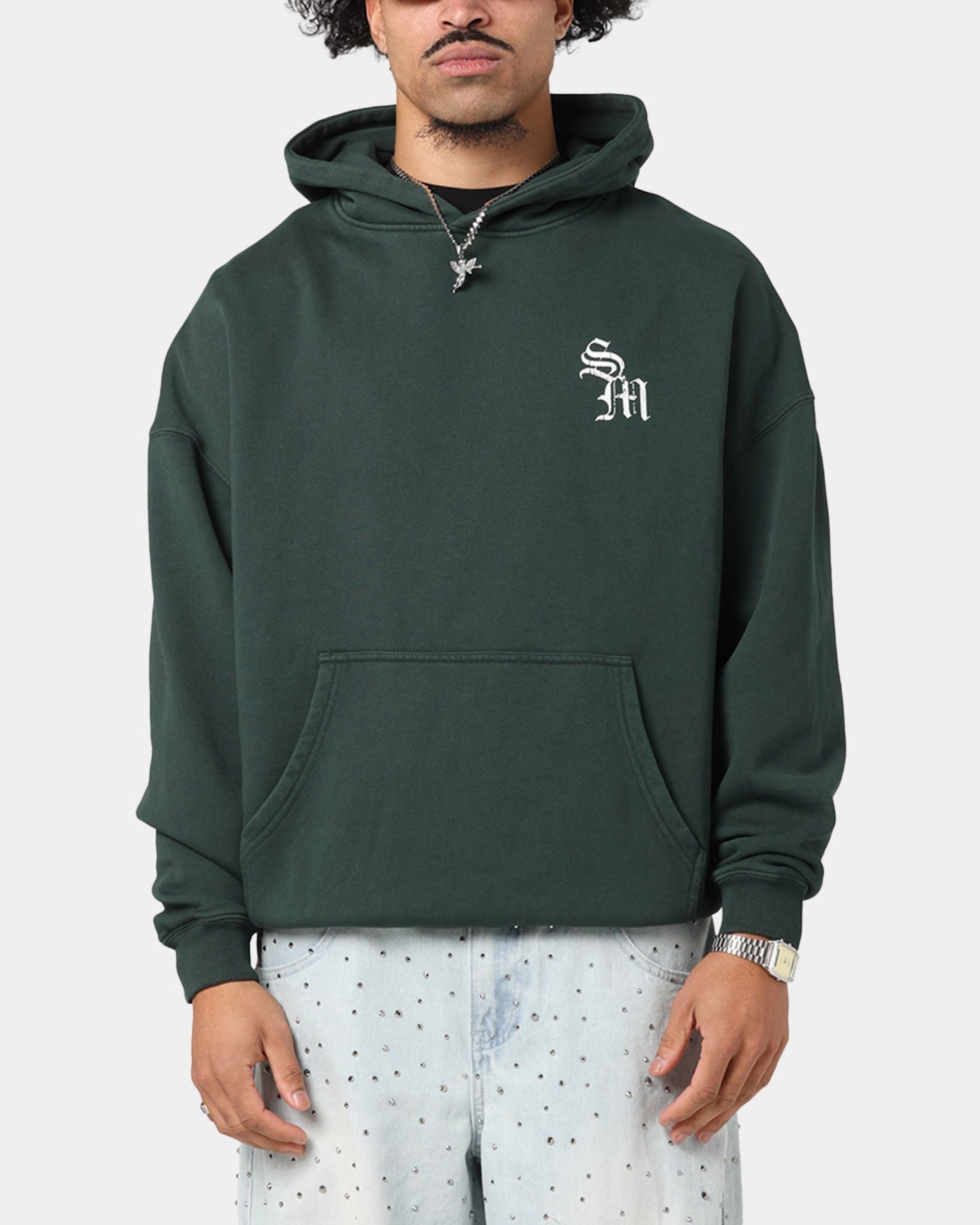 high safety level Saint Morta Redemption Boxy Hoodie Green