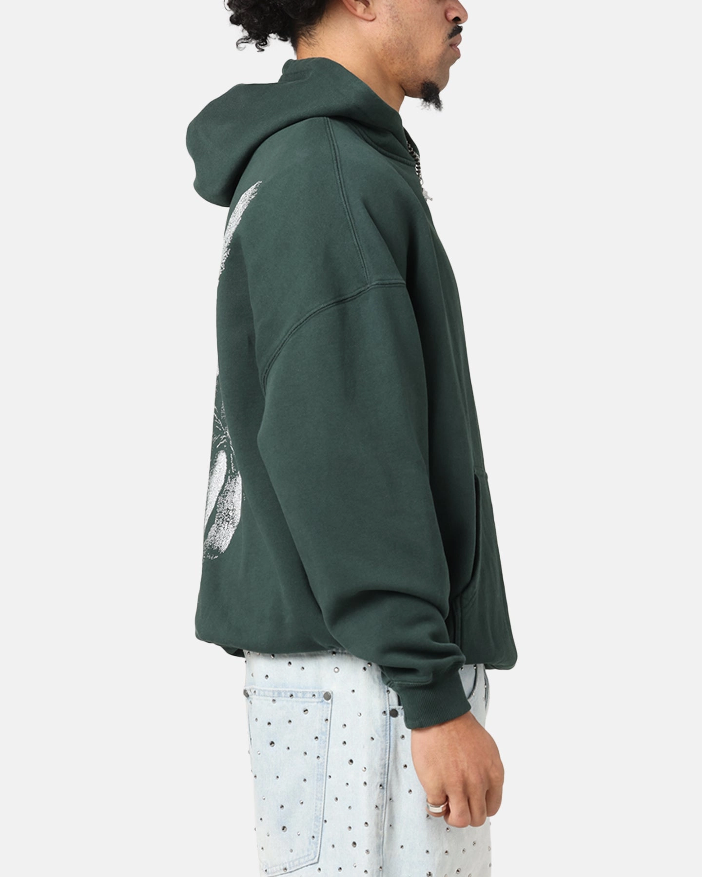 Saint Morta Redemption Boxy Hoodie Green Maneuverable