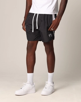 Saint Morta Relic Nylon Shorts Black/White No Ride Up Design