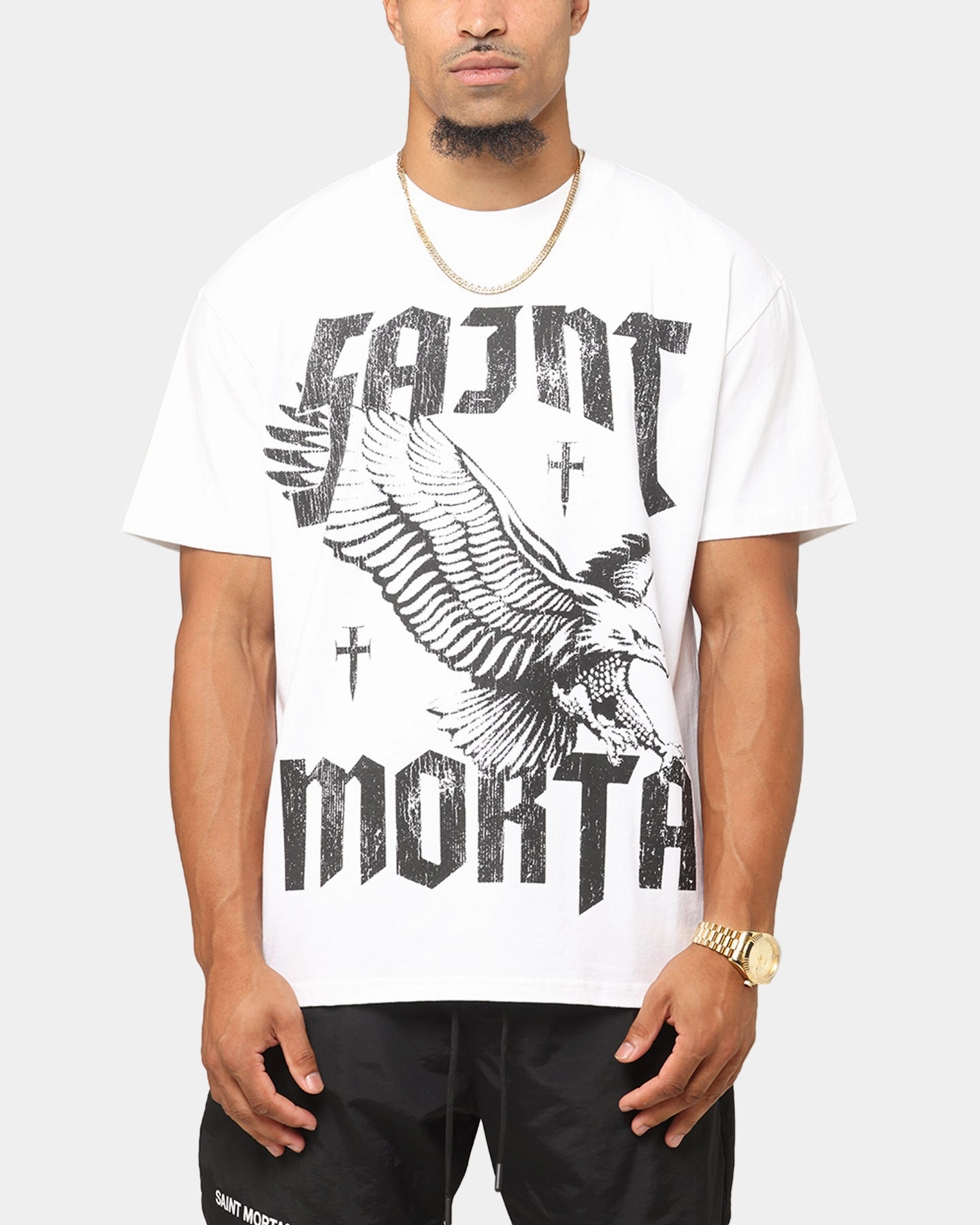 Saint Morta Ride Or Die Boxy T-Shirt White Cozy Feel
