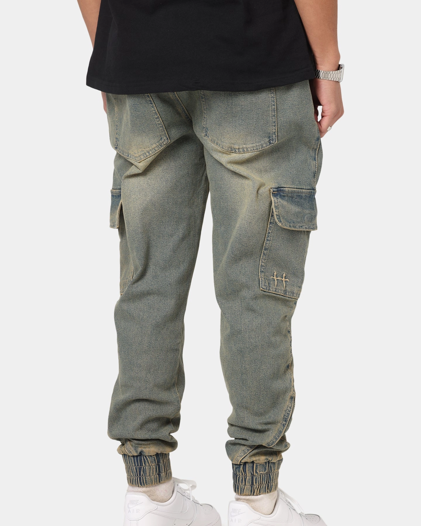 Lined interior Comfort Wearable Saint Morta Rodeo Denim Joggers Dirty Blue