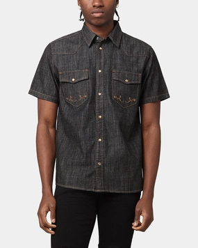 Coastal Vibes Saint Morta Rodeo Denim Shirt Black
