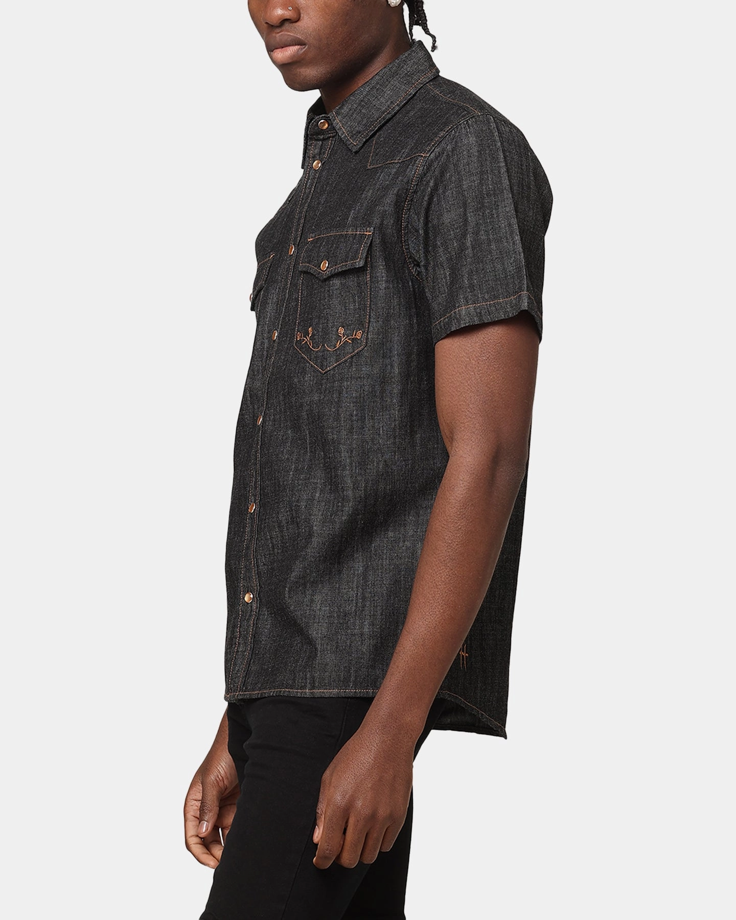 Saint Morta Rodeo Denim Shirt Black Snag Free Surface