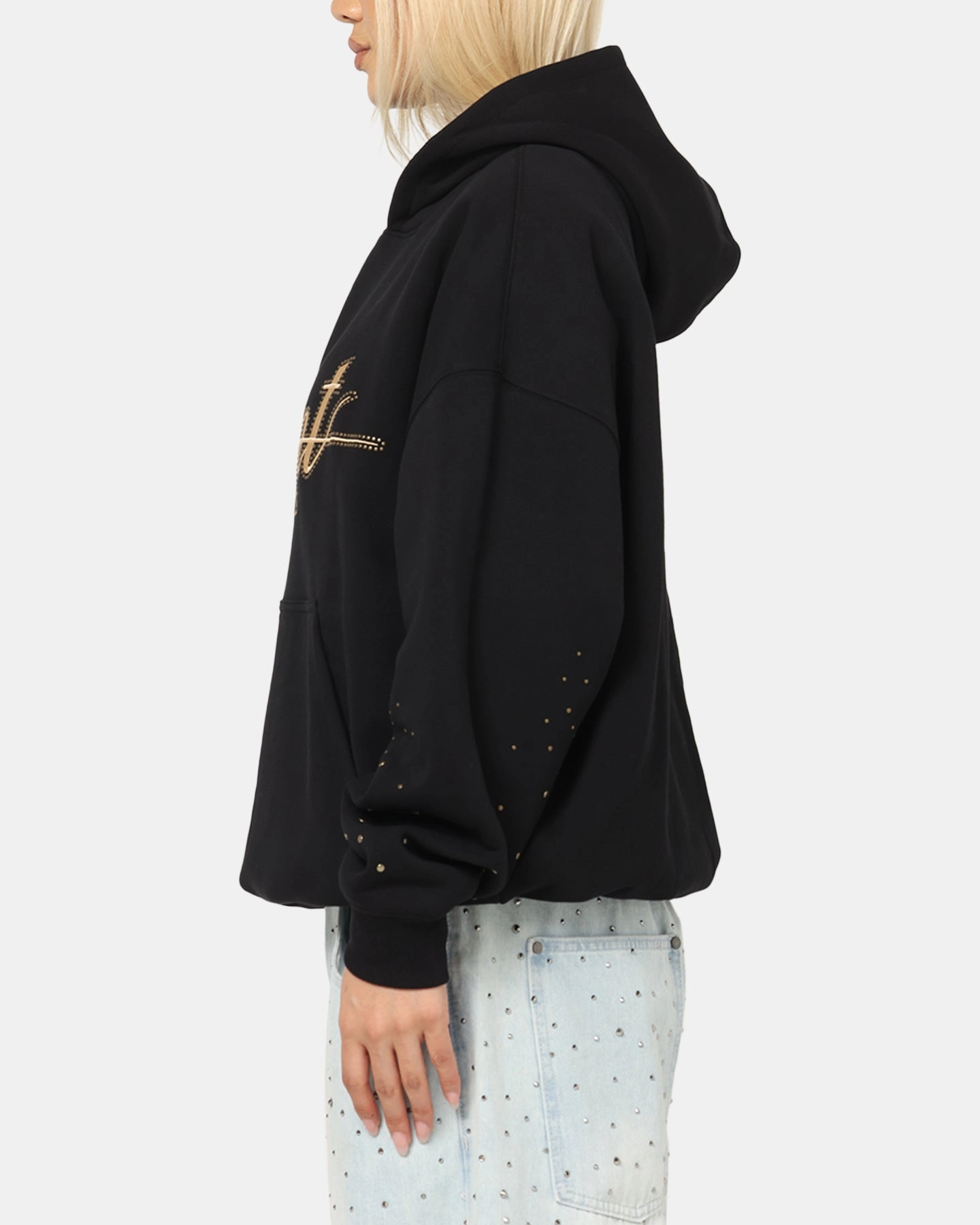 Saint Morta Rodeo Drive Boxy Hoodie Black Involve Negotiate