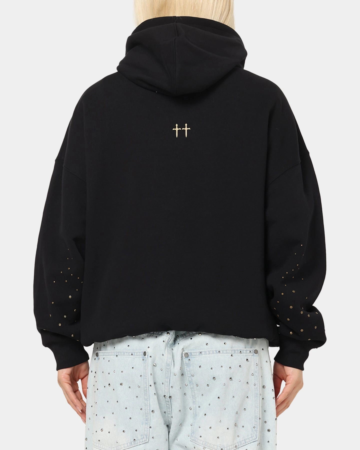 Saint Morta Rodeo Drive Boxy Hoodie Black Affordable Consciousness