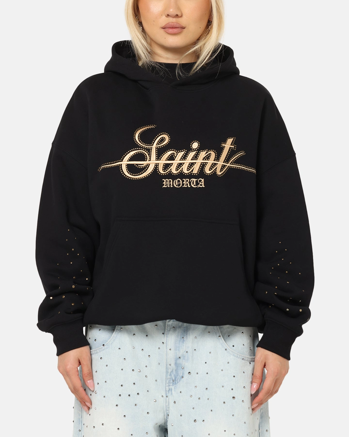 Quick Dry Technology Saint Morta Rodeo Drive Boxy Hoodie Black