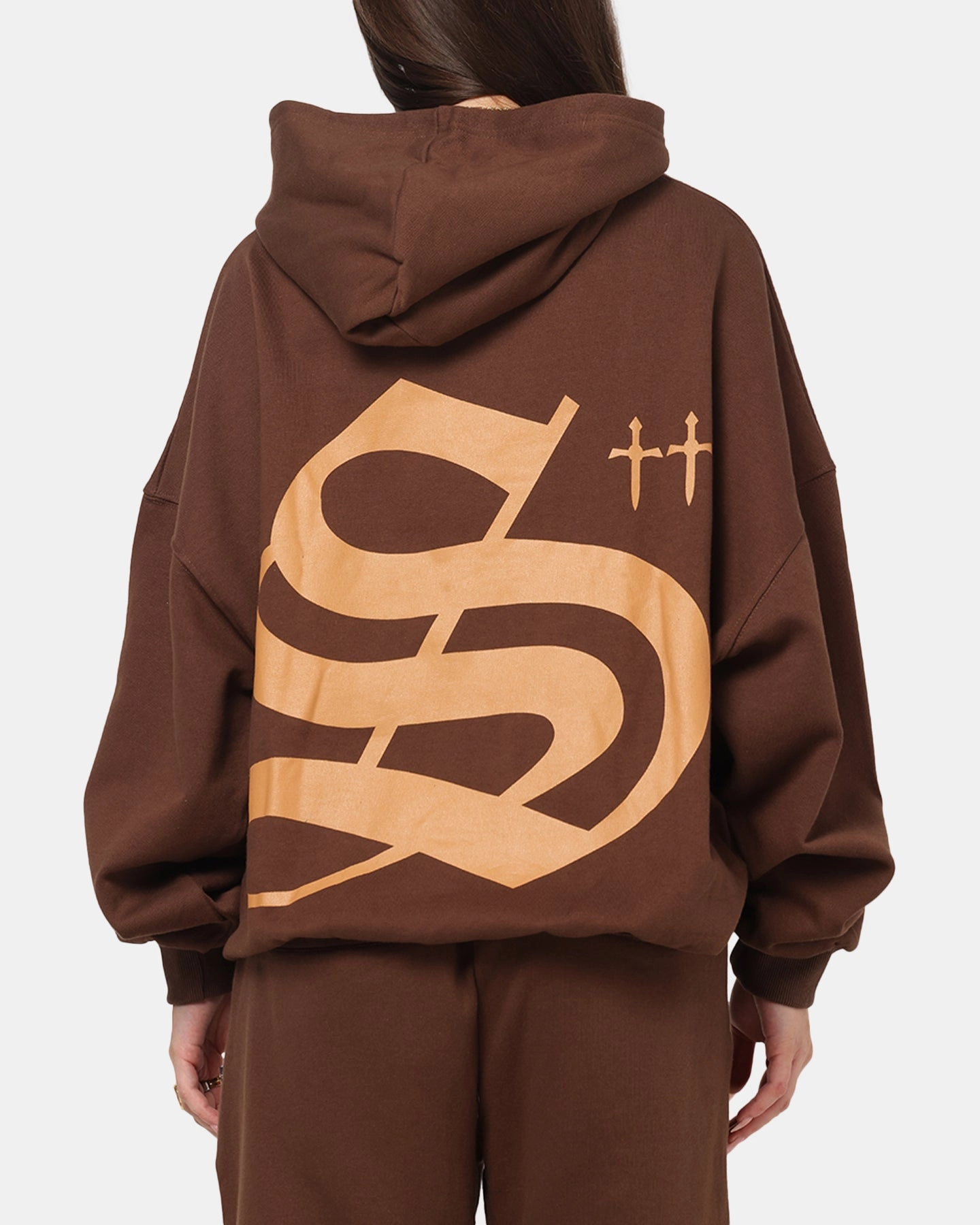 Saint Morta Sacred Script Hoodie Brown Active Layer