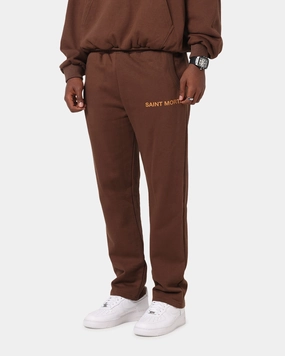 Comfortable fit Saint Morta Sacred Script Track Pants Brown