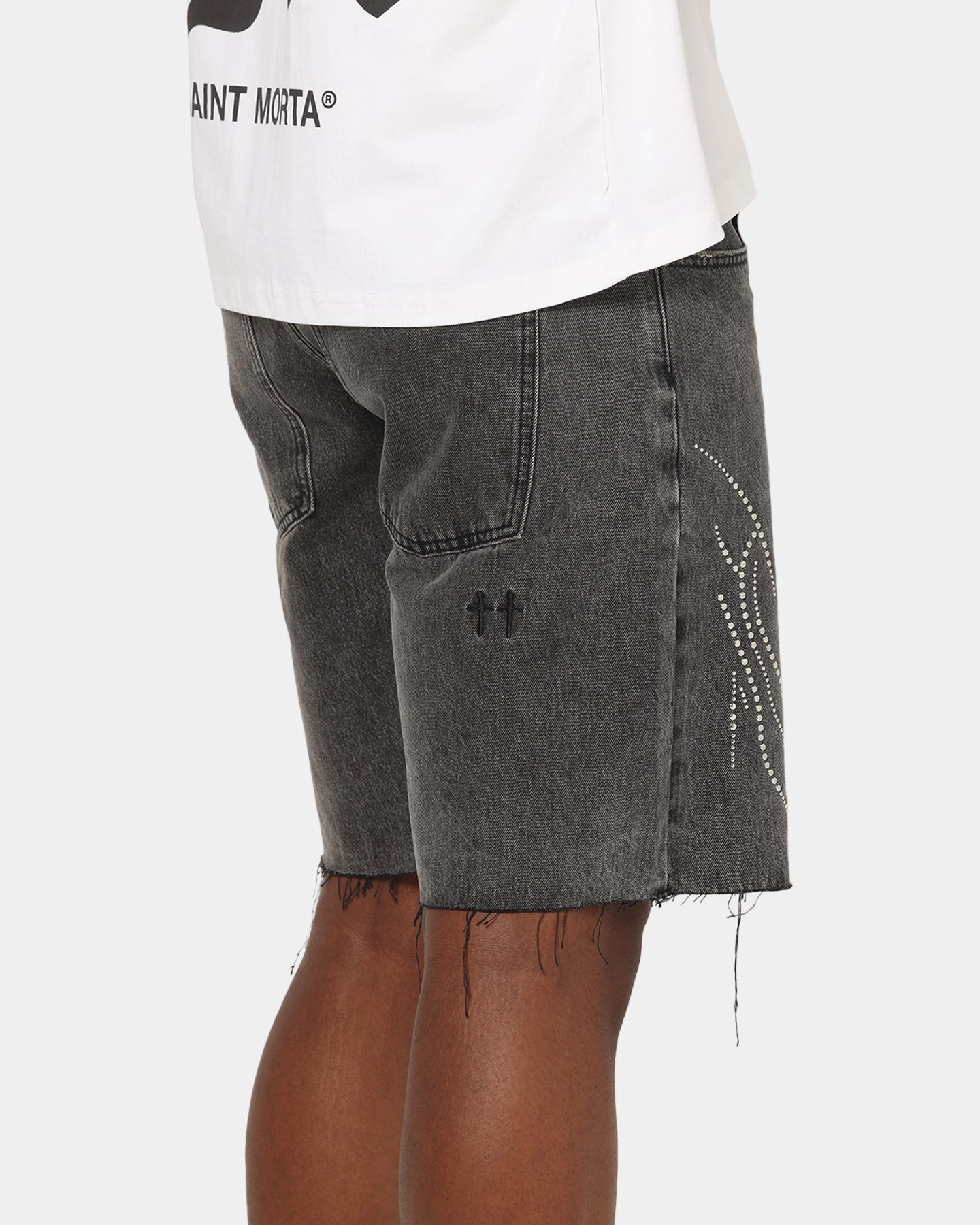 Saint Morta Sanctified Jorts Aged Grey Outdoor Days
