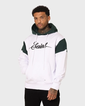 Lightweight Waterproof Saint Morta Saviour Hoodie White/Stadium Green