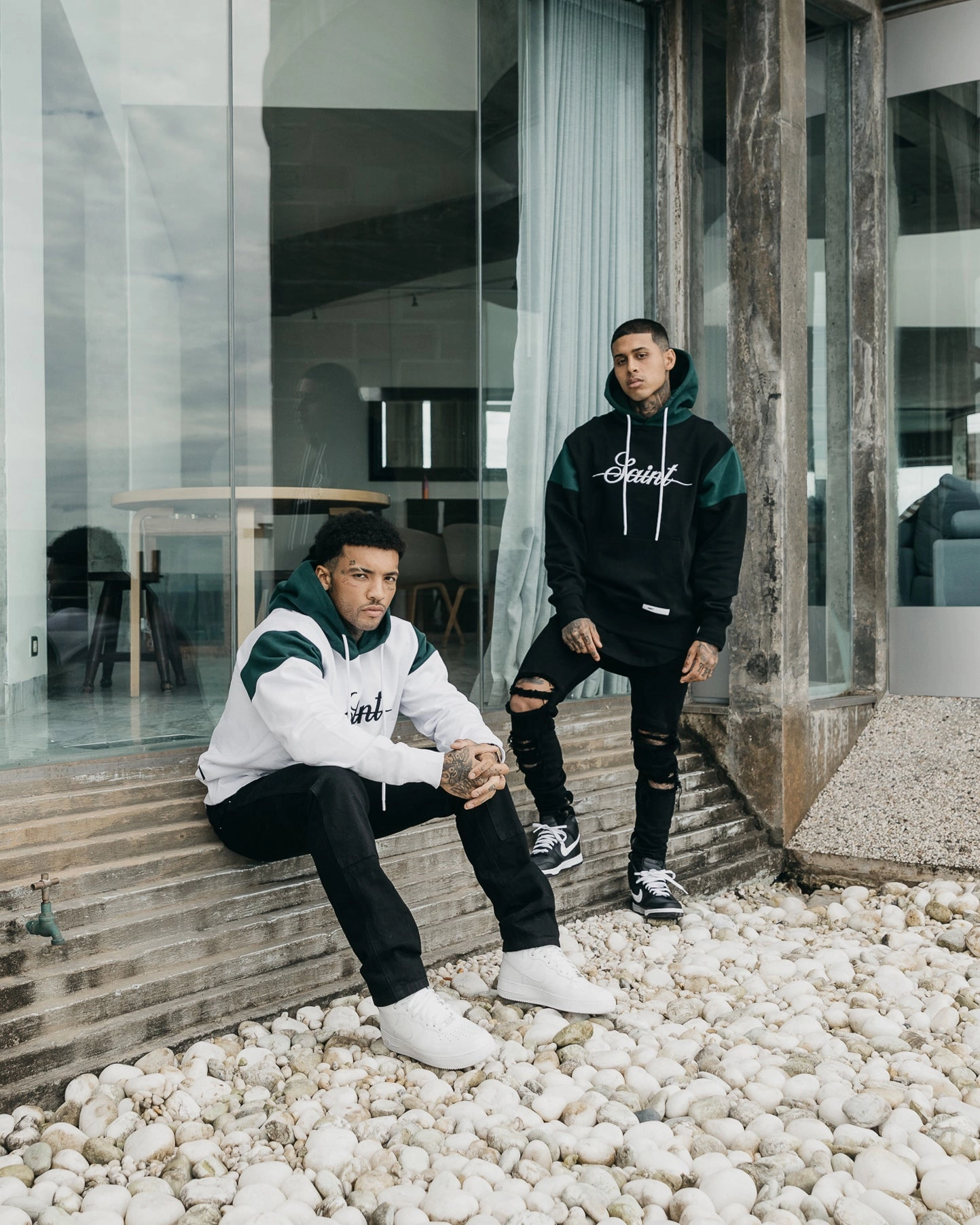 Saint Morta Saviour Hoodie White/Stadium Green Machine washable Breathable Comfort