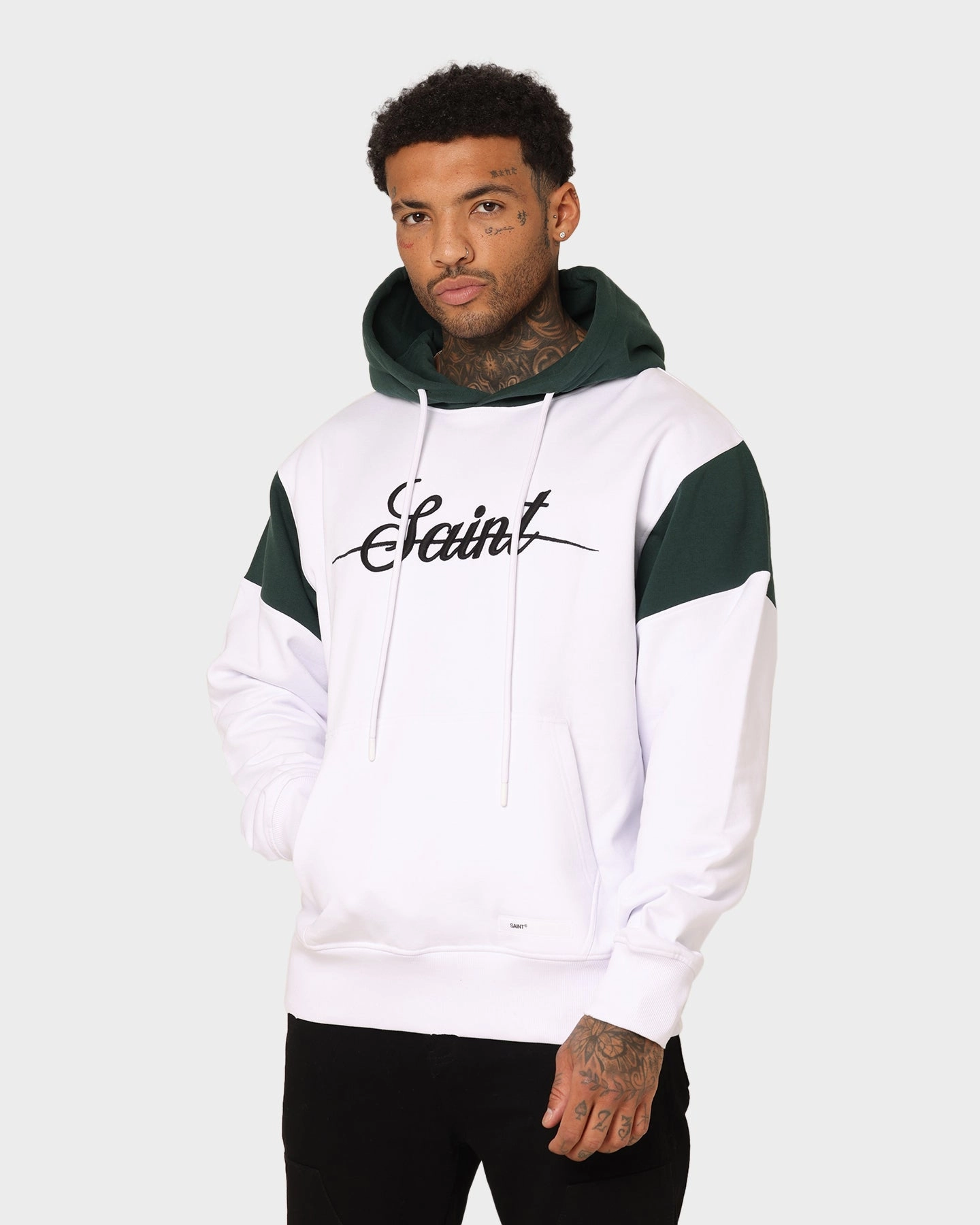 Lightweight Waterproof Saint Morta Saviour Hoodie White/Stadium Green
