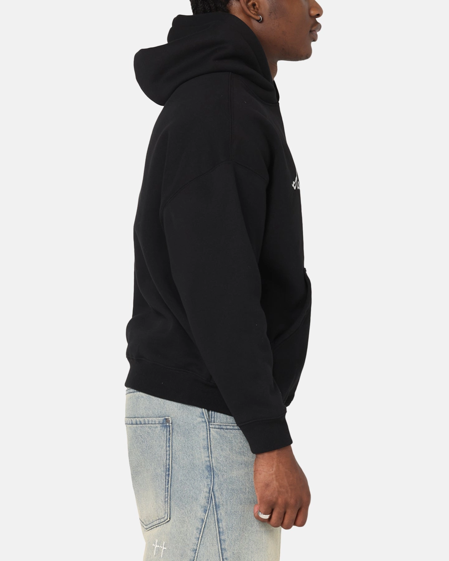 low - power Outdoor Flexible Saint Morta Scripture Boxy Hoodie Black