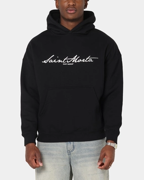 Odor Resistant Material unstable Saint Morta Scripture Boxy Hoodie Black