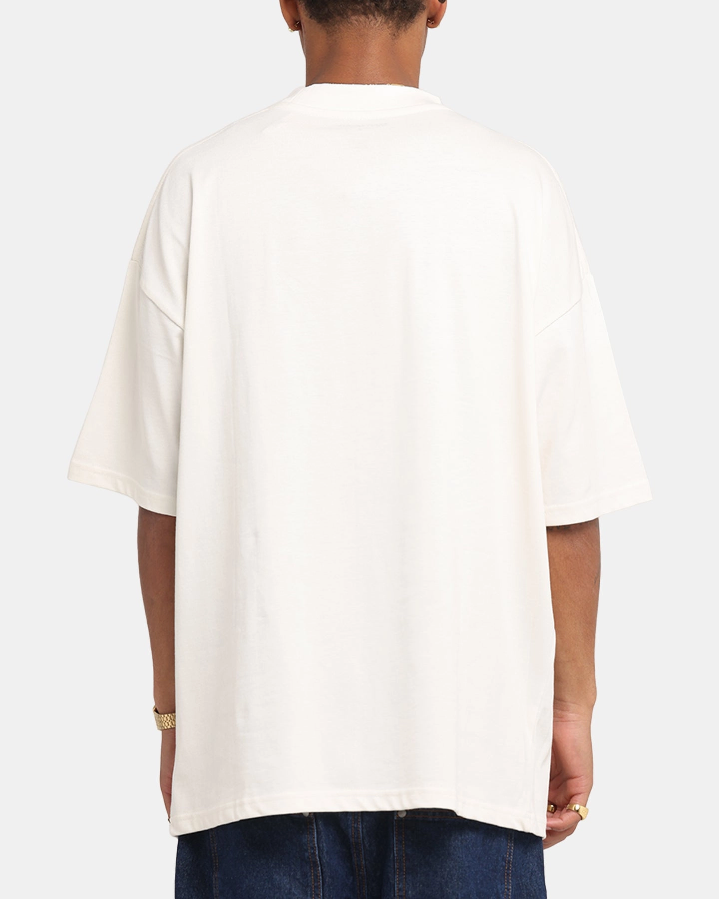 Saint Morta Scripture Mock Neck T-Shirt Off White discount offer Durable Color Retention