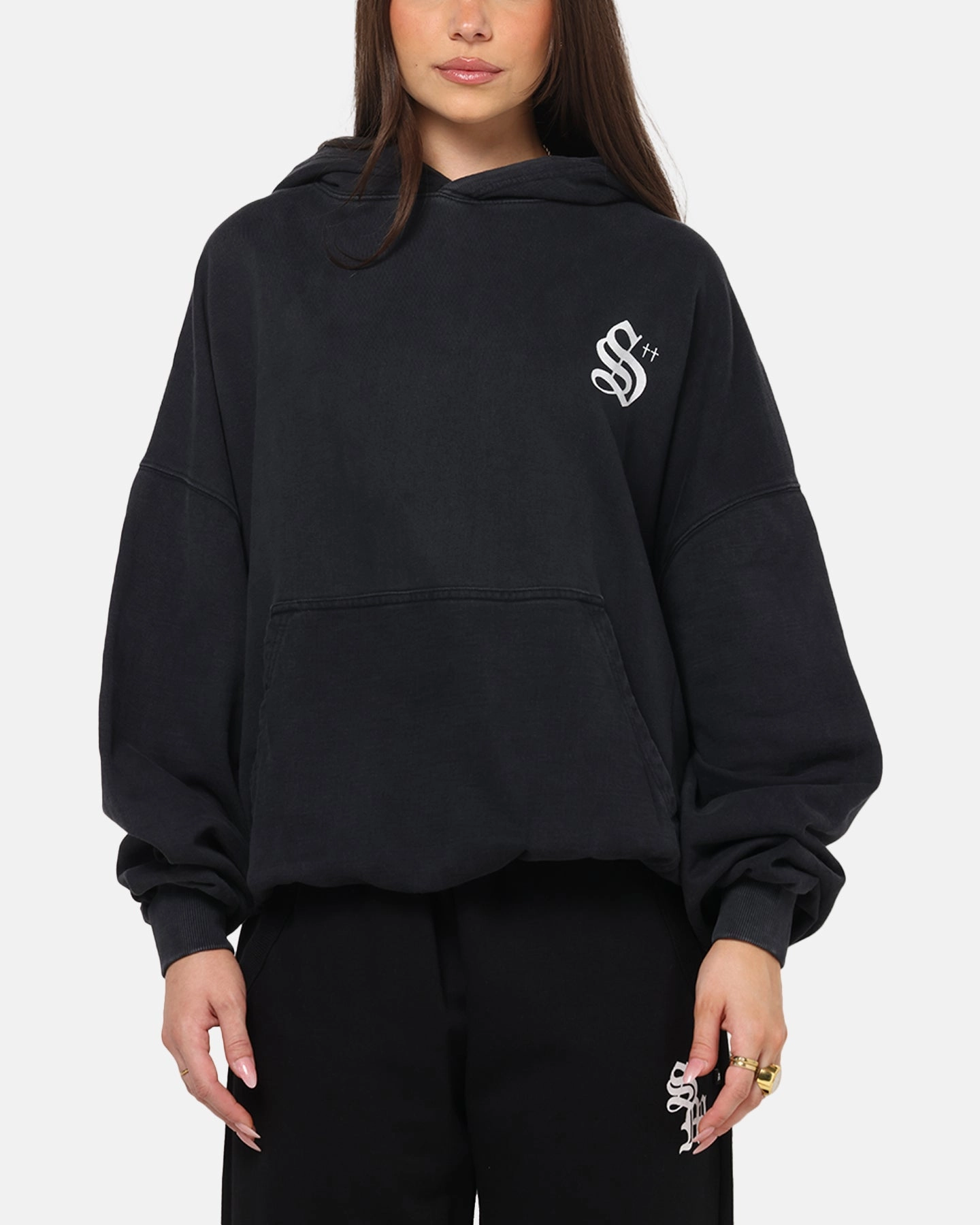 Trail Comfort suitable for autumn festivals Saint Morta Shadow Mark Hoodie Black