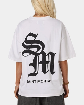 Saint Morta Shadow Mark T-Shirt White Comfortable Look