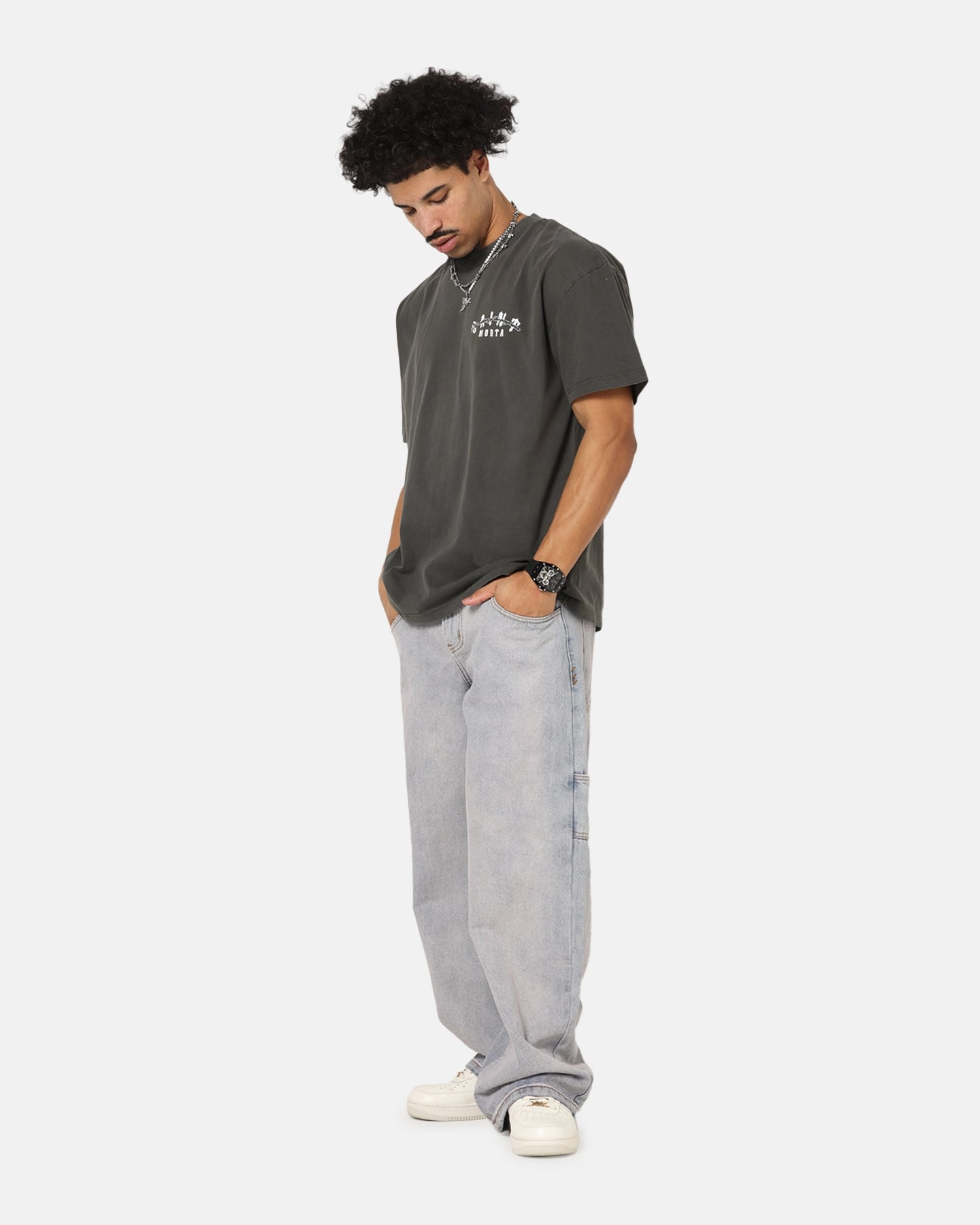 Layered Style Saint Morta Sleepless Boxy T-Shirt Black Wash