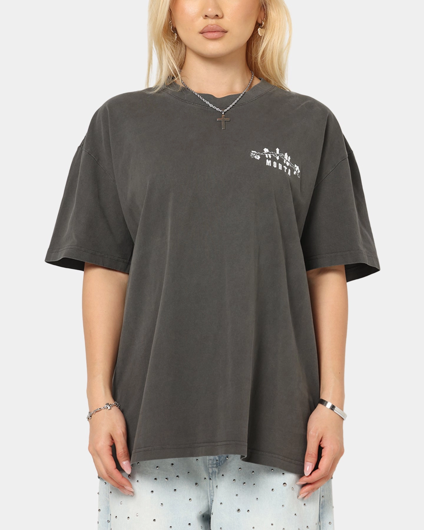 Saint Morta Sleepless Boxy T-Shirt Black Wash Cozy Wear Cozy Apparel