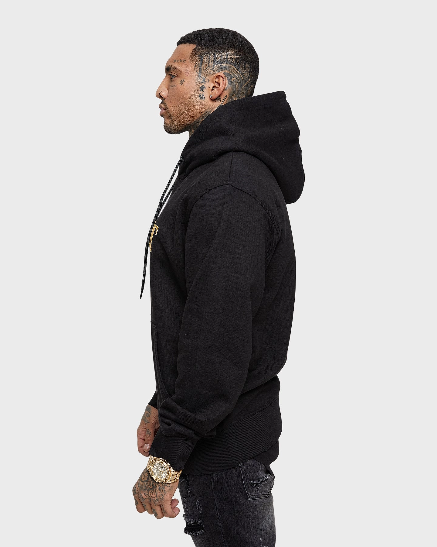 Saint Morta Society Hoodie Black/Gold All Day Fit indoor gathering