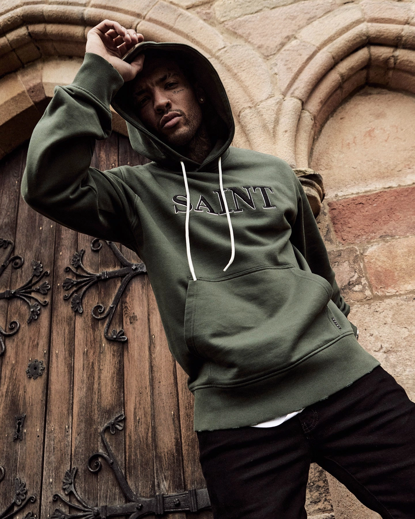 Noise Free Movement Saint Morta Society Hoodie Dark Green