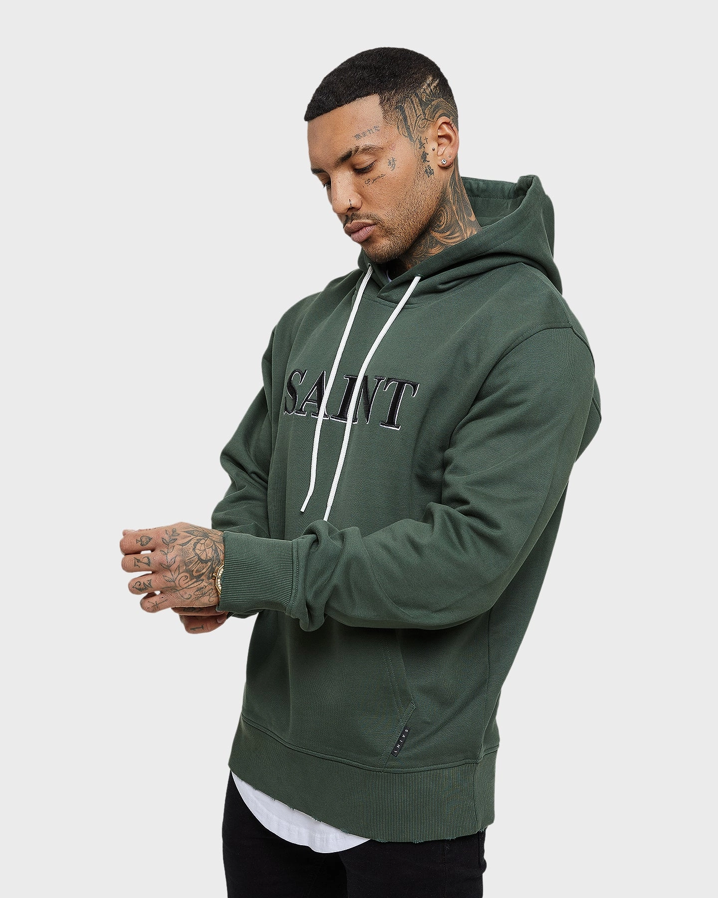 Anti-pilling Introduce Saint Morta Society Hoodie Dark Green