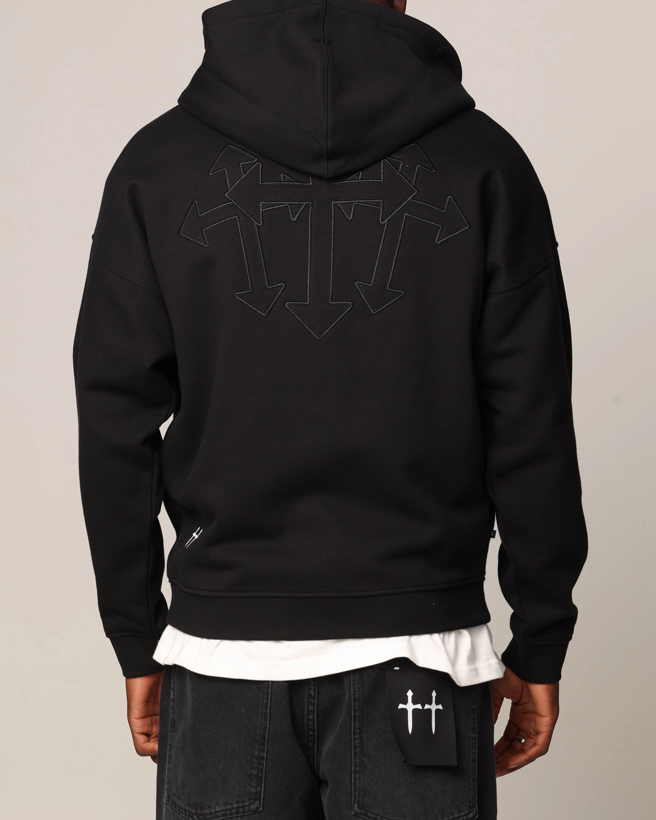 Saint Morta Sorrows Zip Hoodie Black snowy Weatherproof Shell