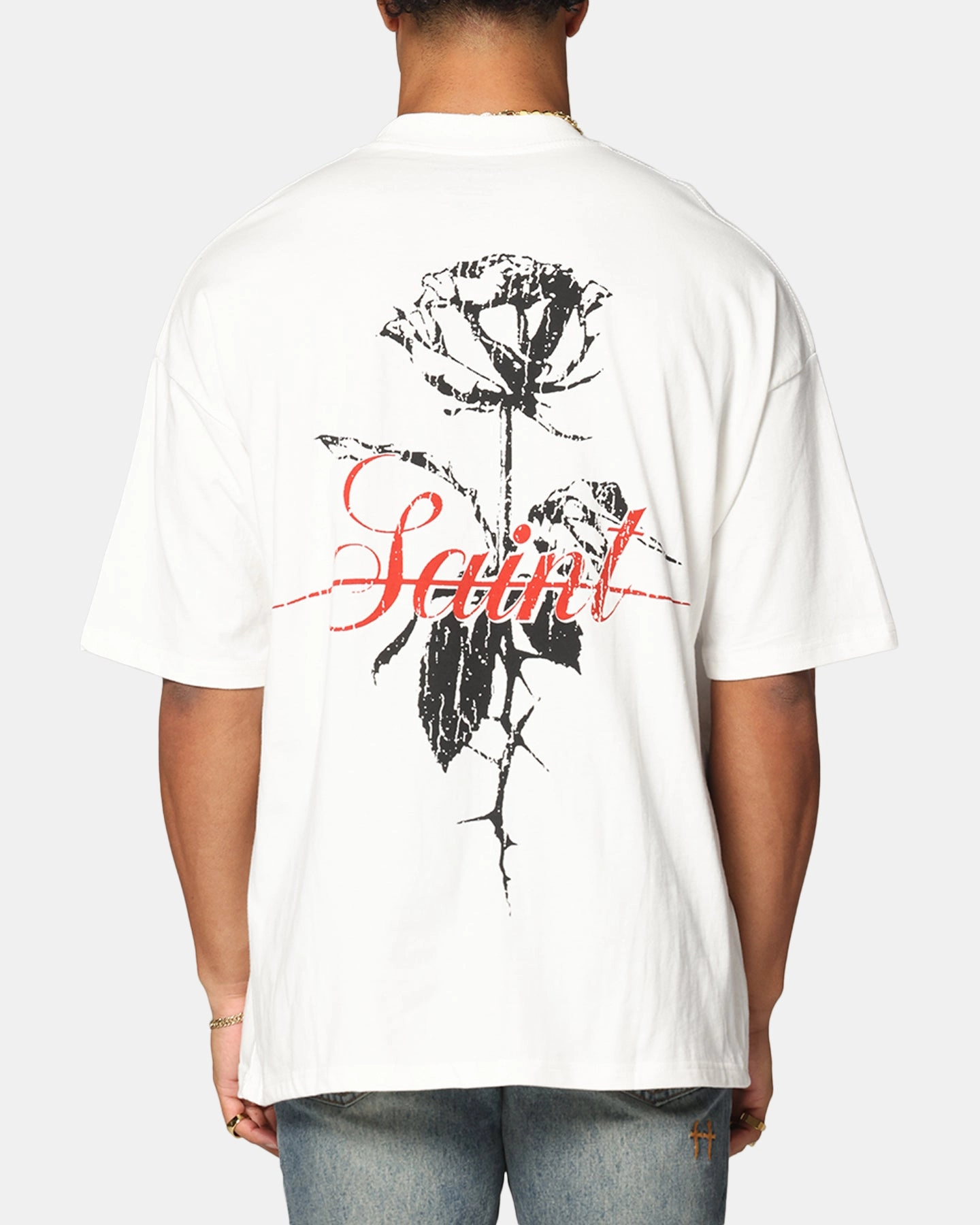 Sleeveless freedom Saint Morta St Valentine Mock Neck T-Shirt Off White