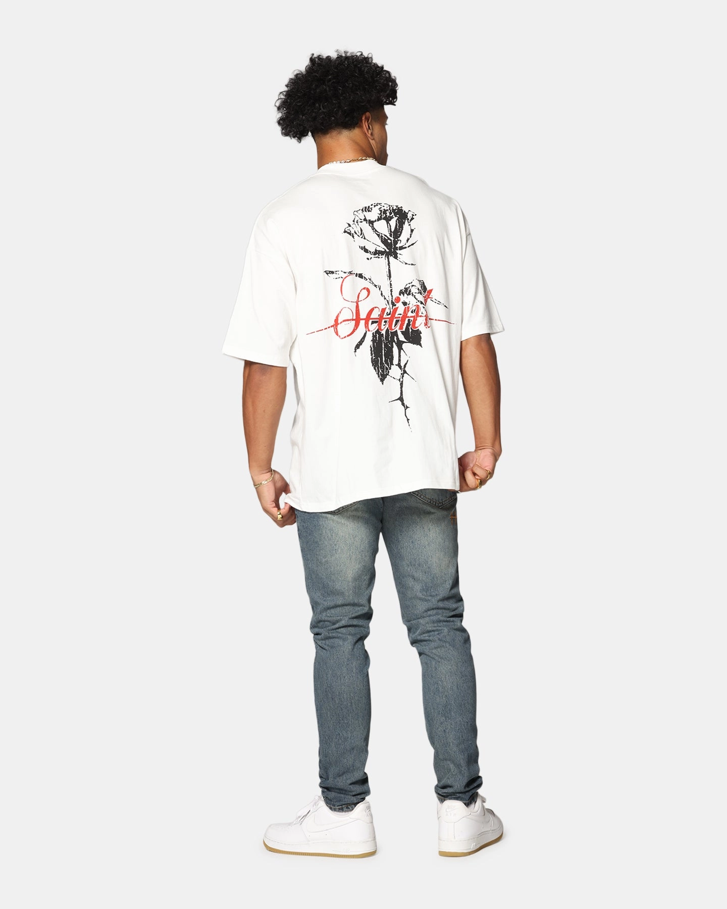 Saint Morta St Valentine Mock Neck T-Shirt Off White Casual Style