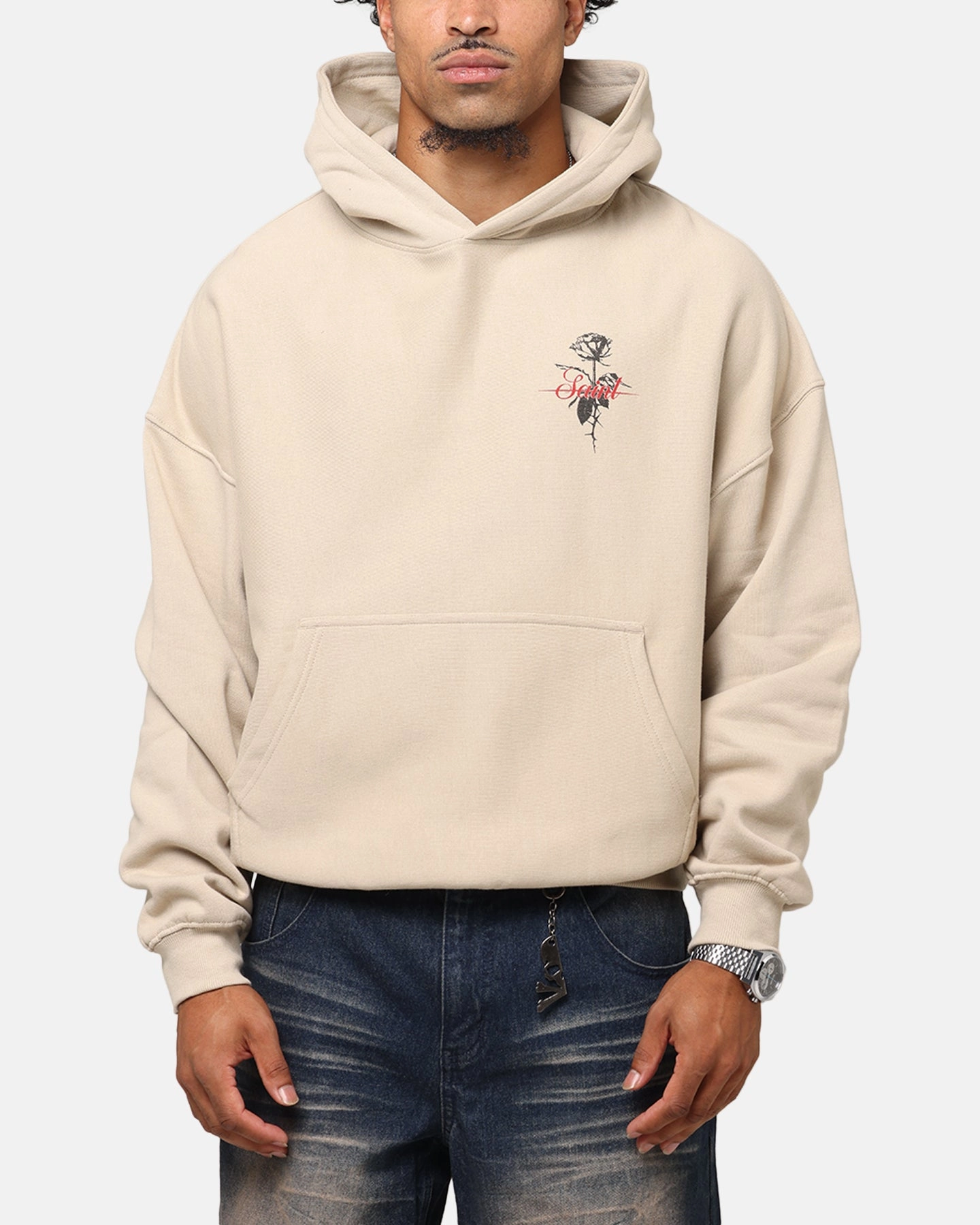 Sport Edge Dream Saint Morta St Valentines Boxy Hoodie Stone