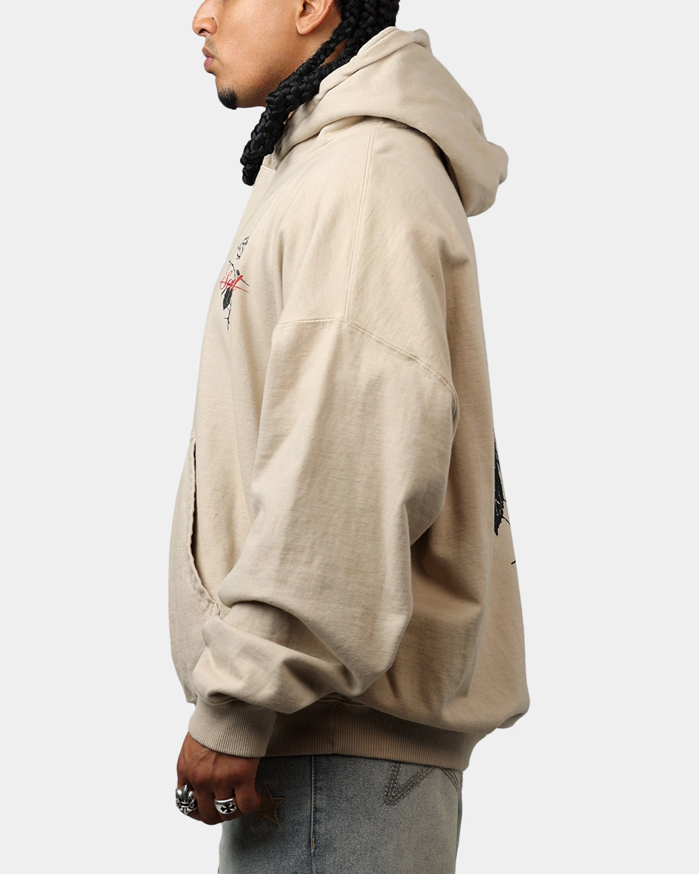 Clock Saint Morta St Valentines Boxy Hoodie Stone