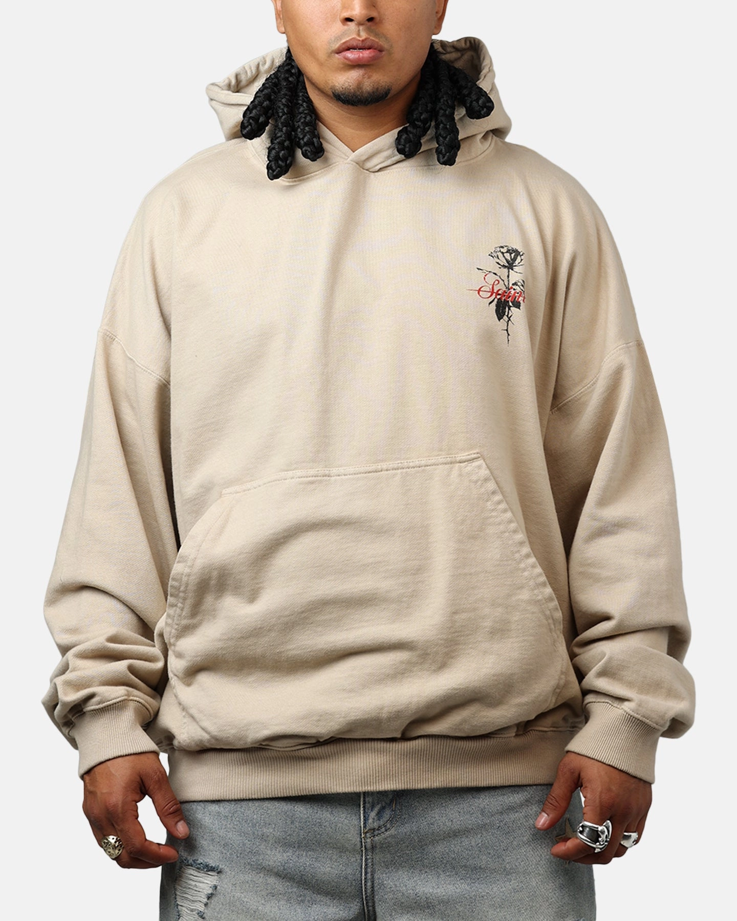 Saint Morta St Valentines Boxy Hoodie Stone Weather Protection AntiPilling Surface Finish