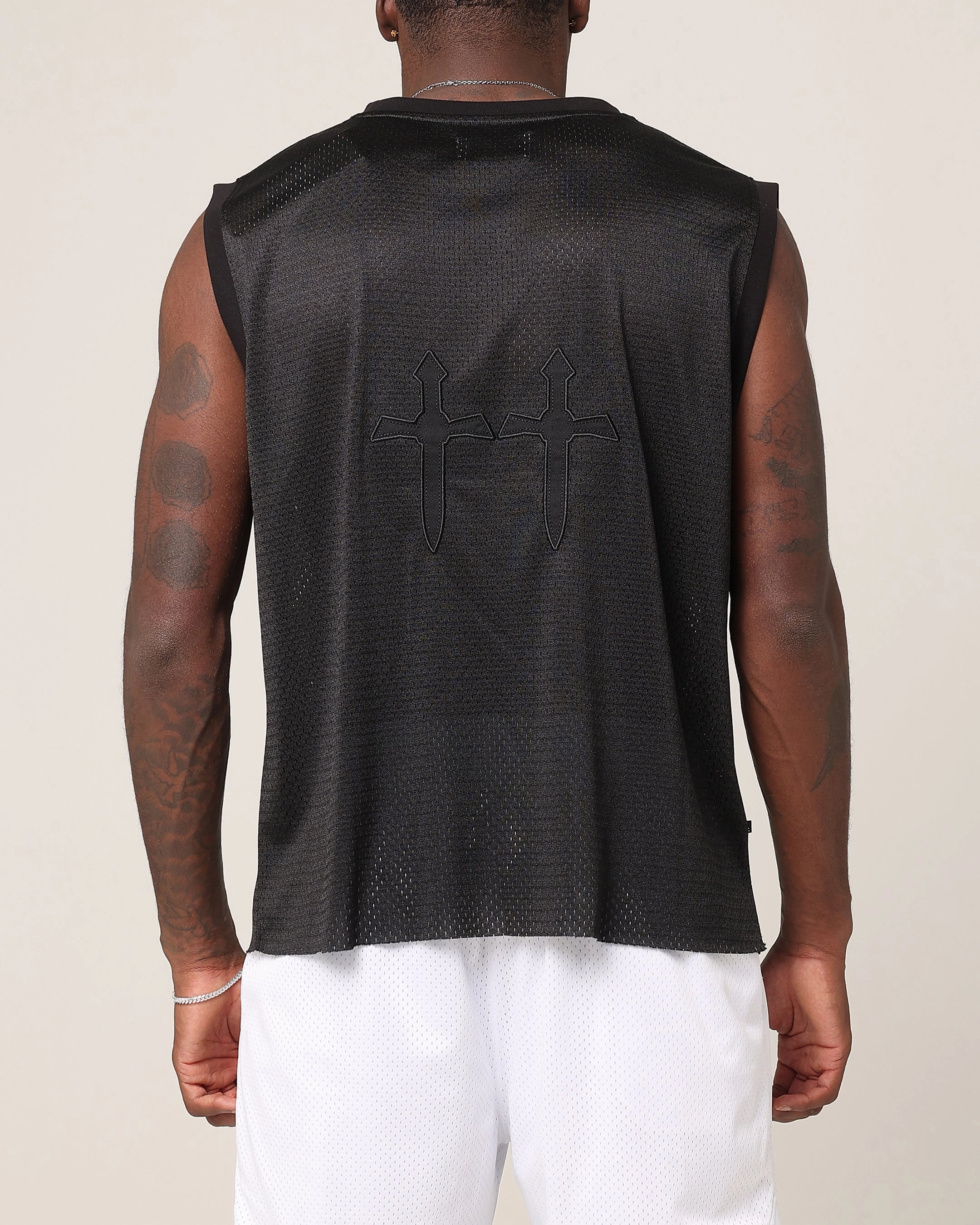 Non Iron Fabric Saint Morta State Of Morta Mesh Singlet Black