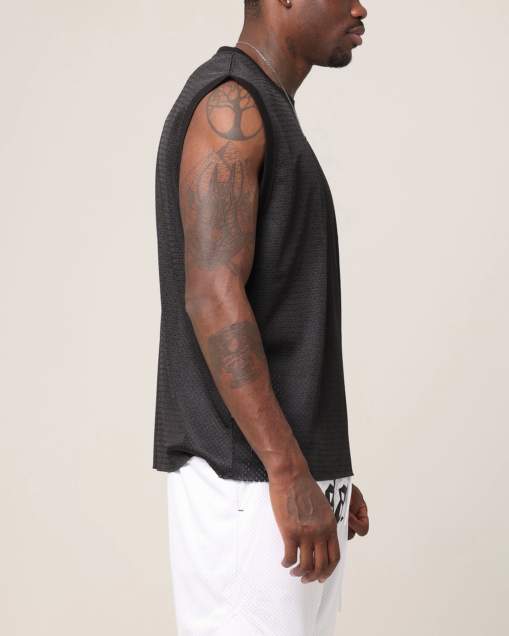 Complementary Colors ZeroWaste Production Saint Morta State Of Morta Mesh Singlet Black