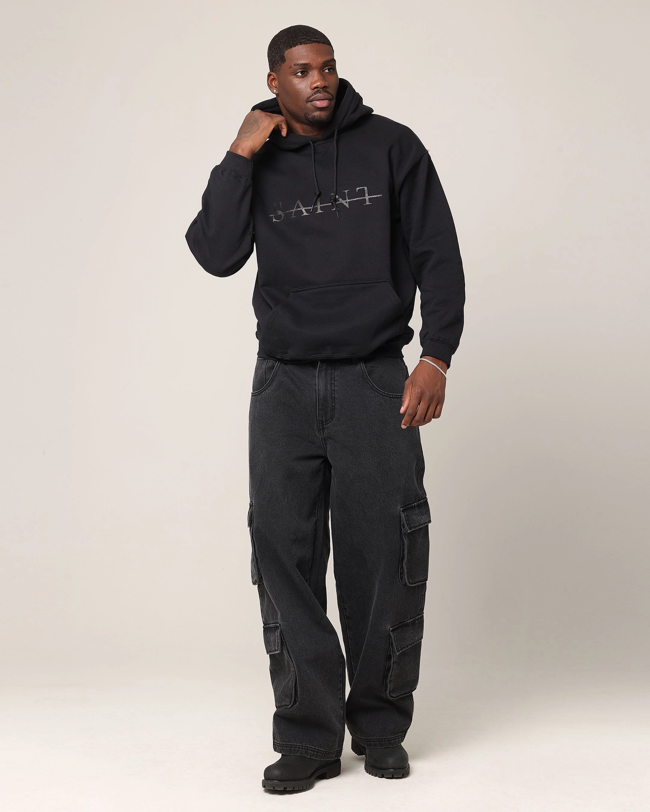 Saint Morta Strikeout Hoodie Black Airflow channels Impact Absorbing Padding
