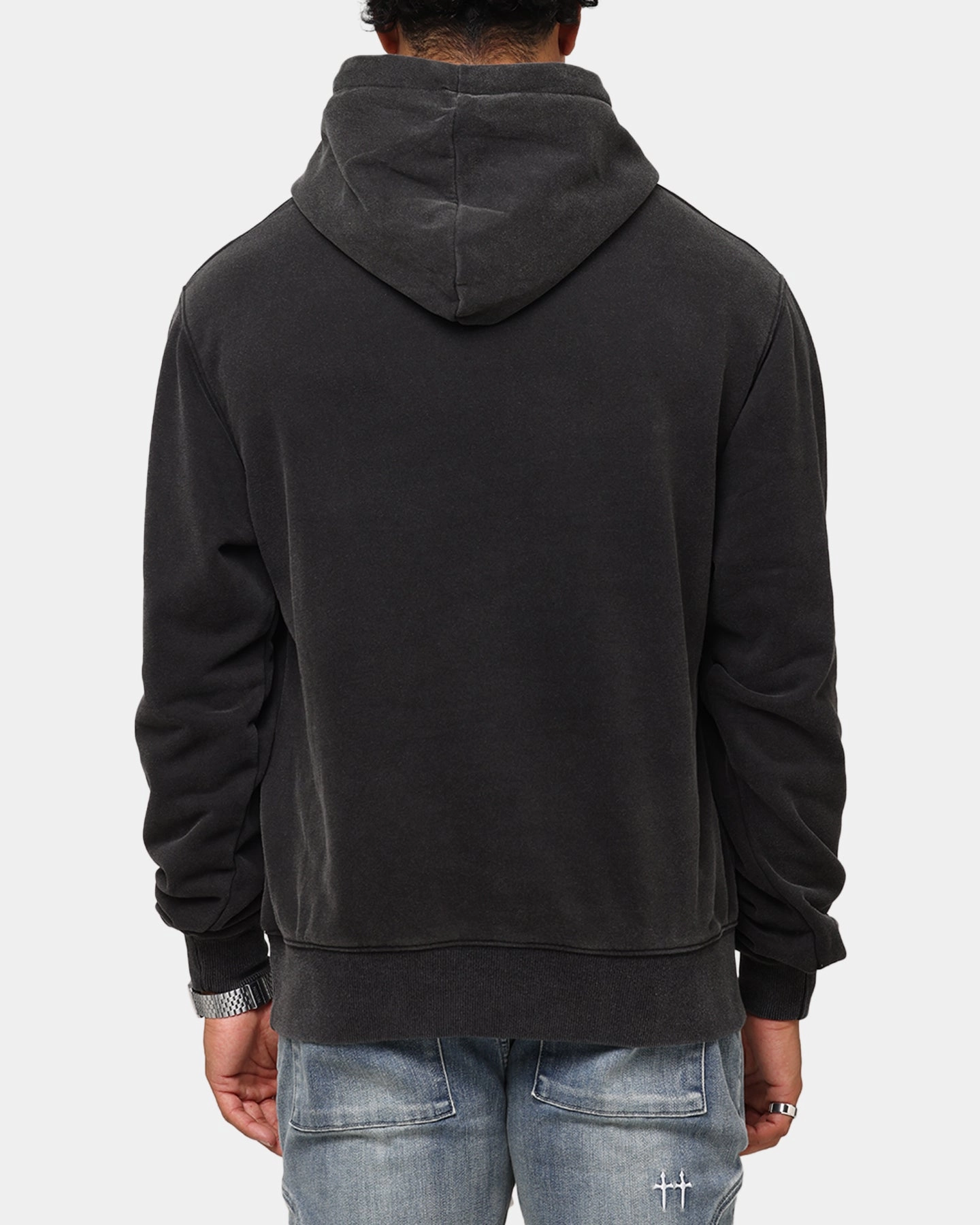 high - visibility Saint Morta Studios Boxy Hoodie Vintage Black