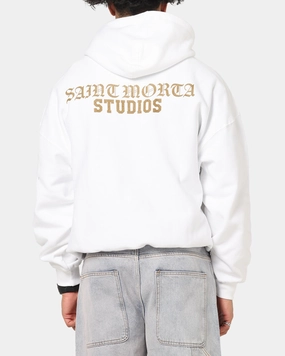 Saint Morta Studios Boxy Hoodie White Light Soft