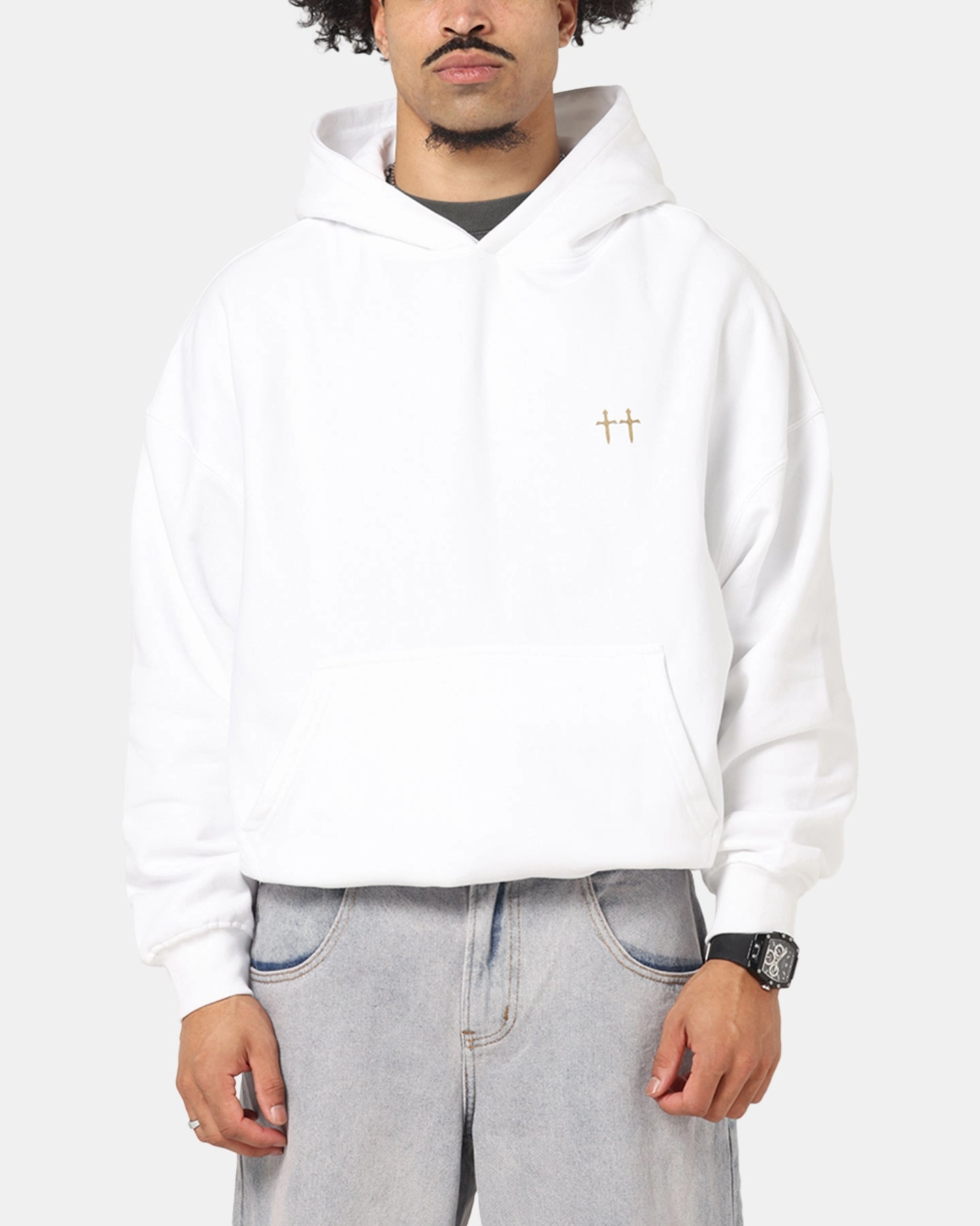 Saint Morta Studios Boxy Hoodie White high - capacity intelligence gathering