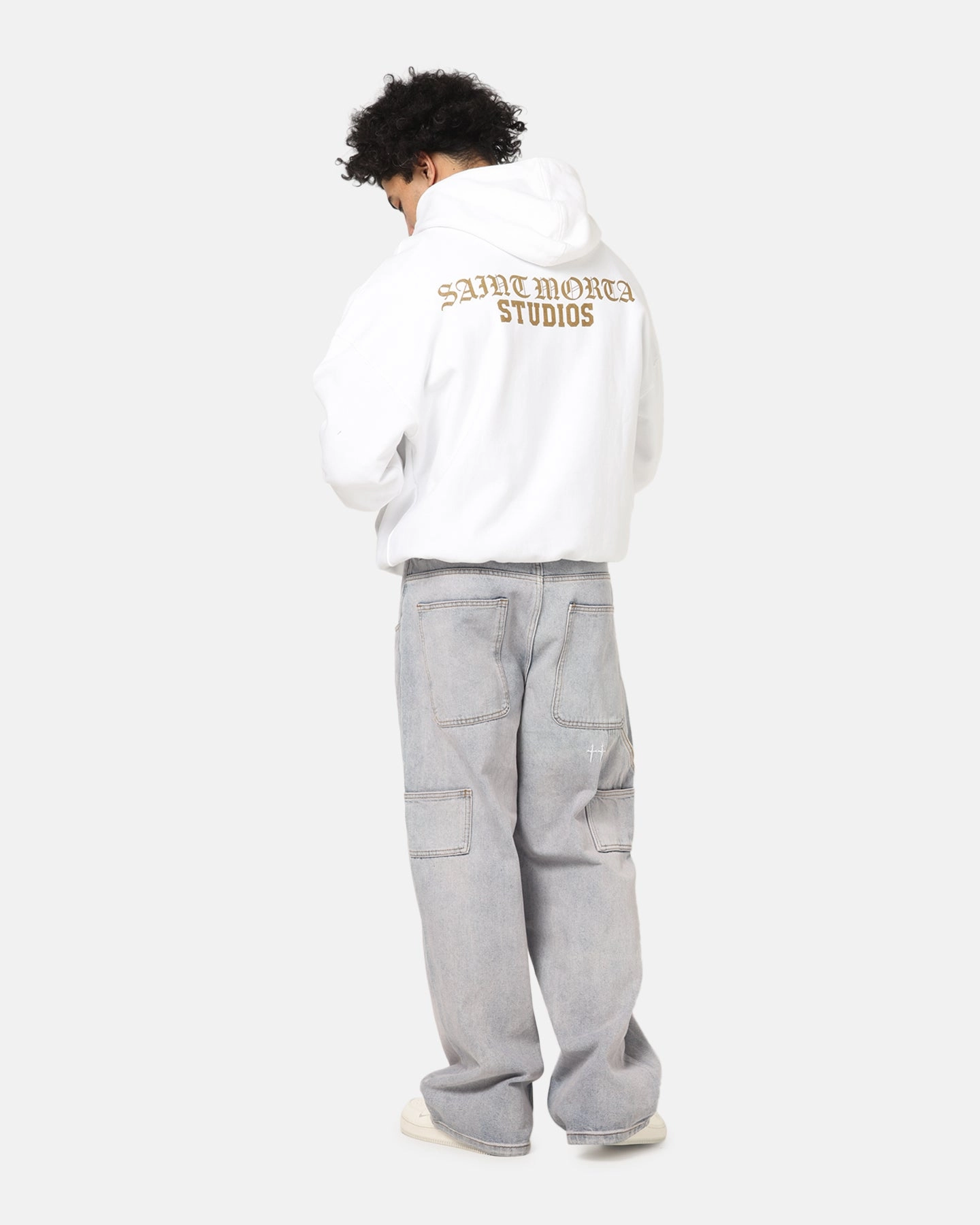 Saint Morta Studios Boxy Hoodie White Active Lifestyle Outdoor Smooth