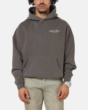 Layer Smooth ergonomic Saint Morta Studios Logo Boxy Hoodie Washed Black