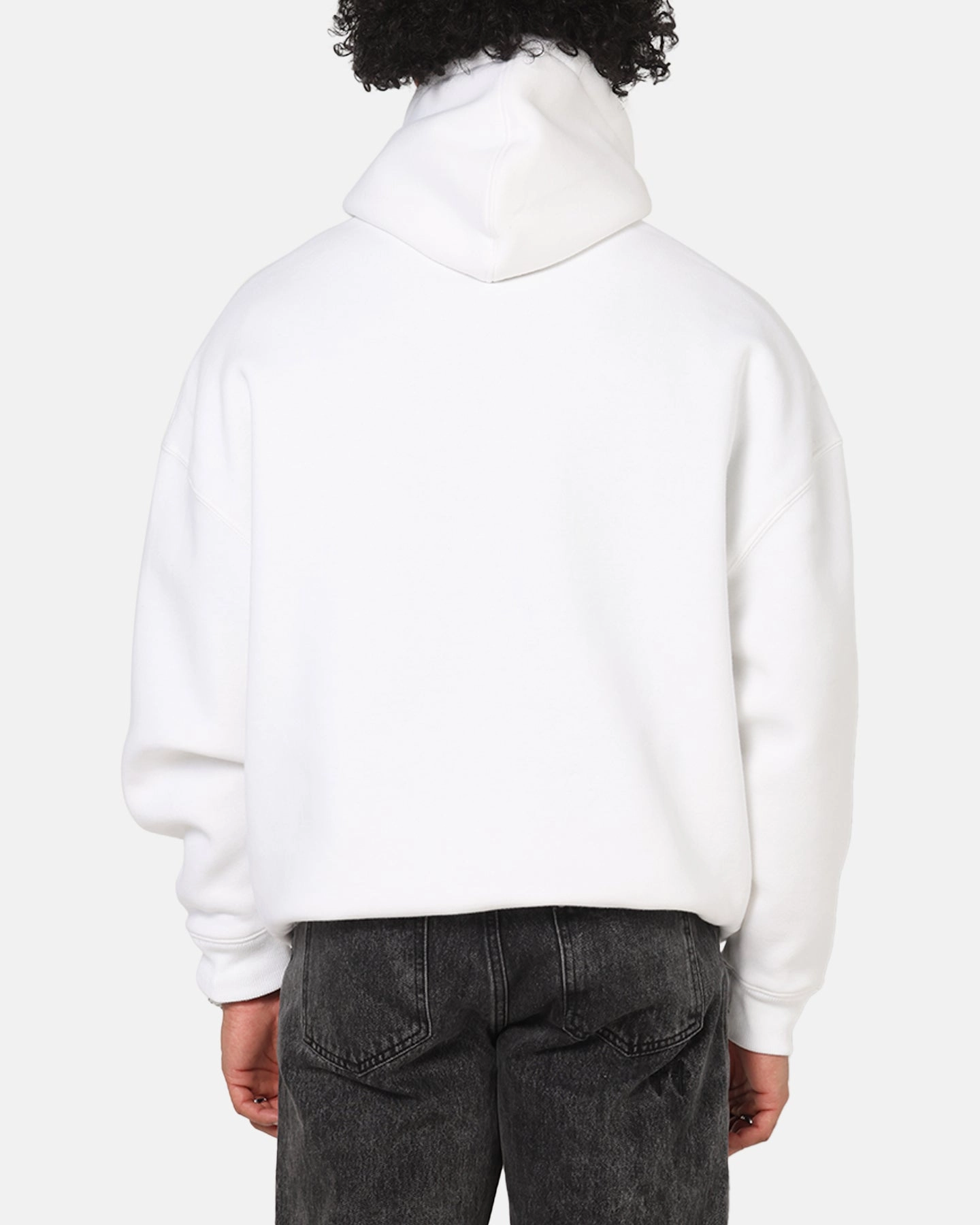 Saint Morta Studios Logo Boxy Hoodie White Breathable mesh inserts