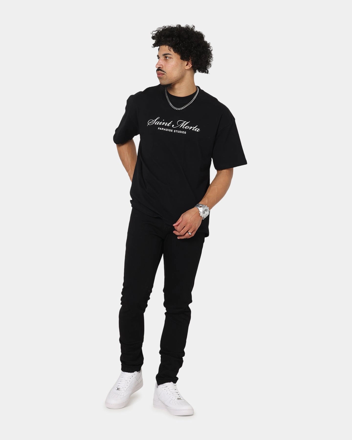 Breathable fabric Saint Morta Studios Logo T-Shirt Black