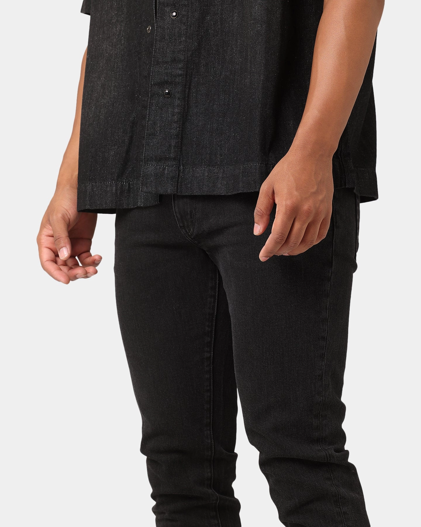 Saint Morta Tapered Denim Jeans Washed Black Sustainable Creative Look