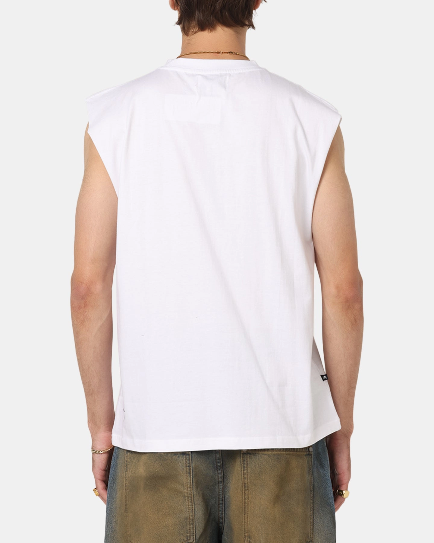 Regular Fit Retro Style Saint Morta The Return Oversized Muscle T-Shirt White
