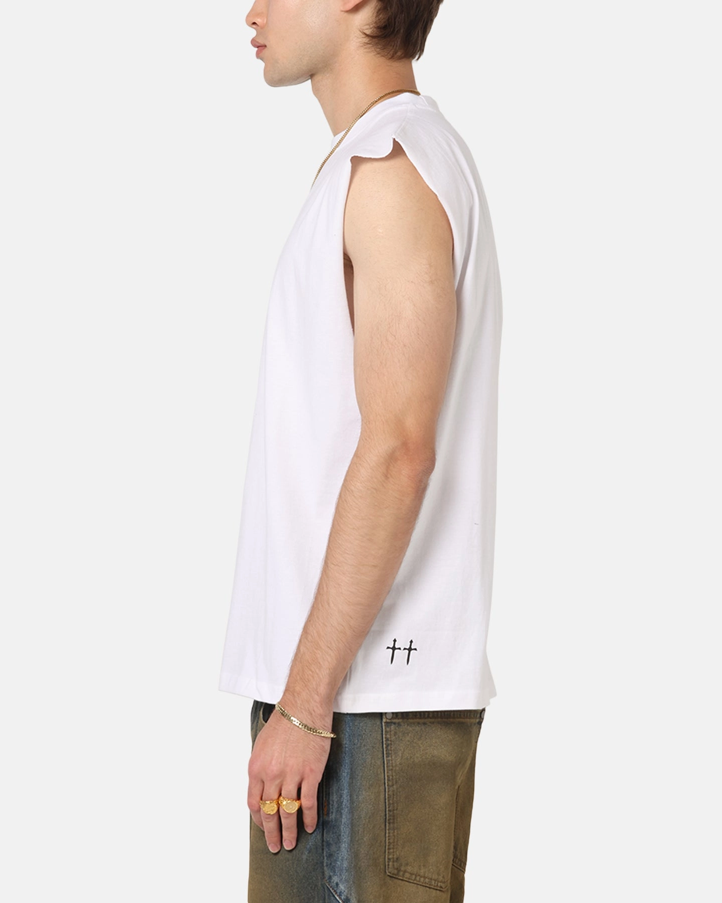 All-Season Wear Saint Morta The Return Oversized Muscle T-Shirt White