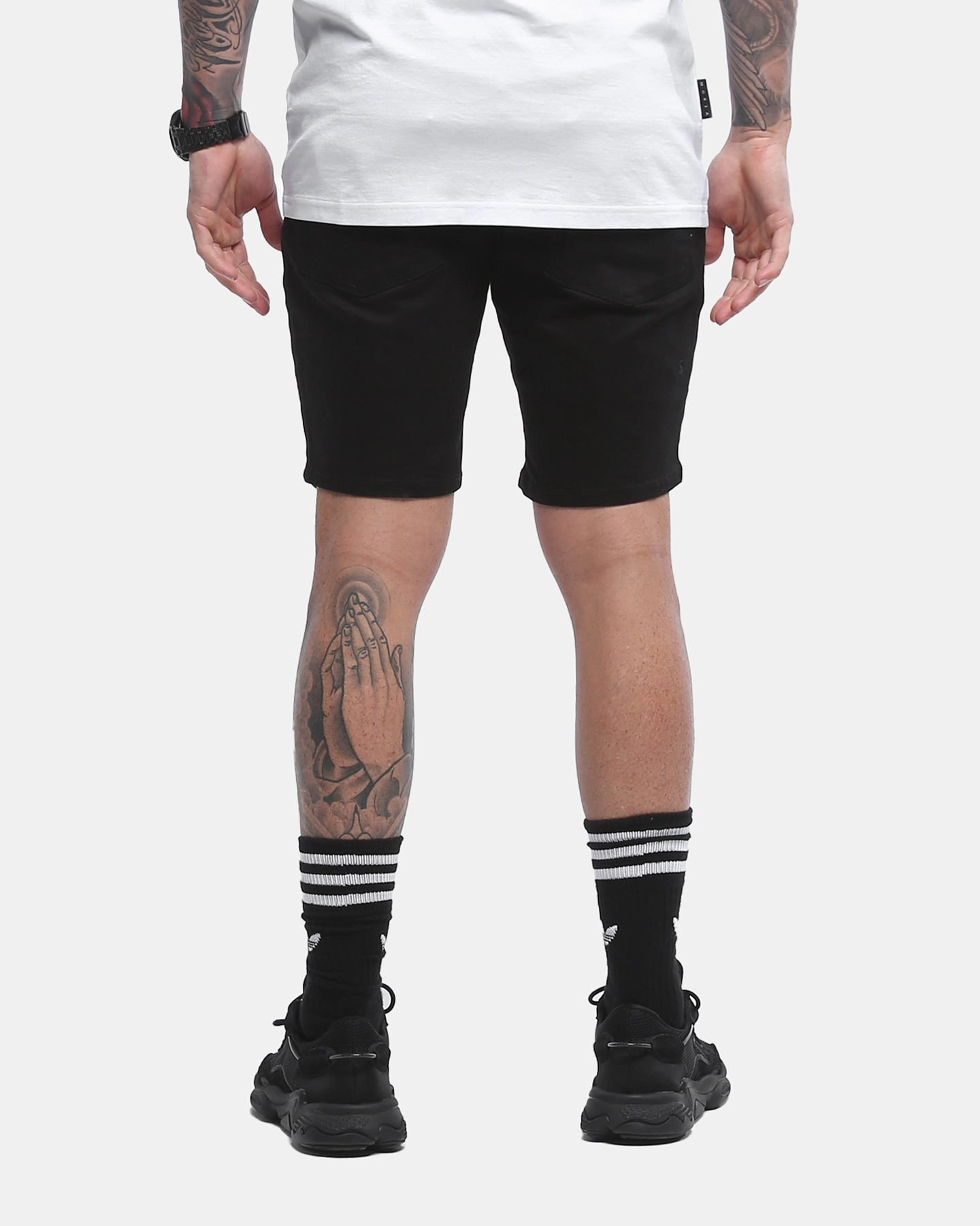 present for her Saint Morta Thrashed Shorts Jet Black