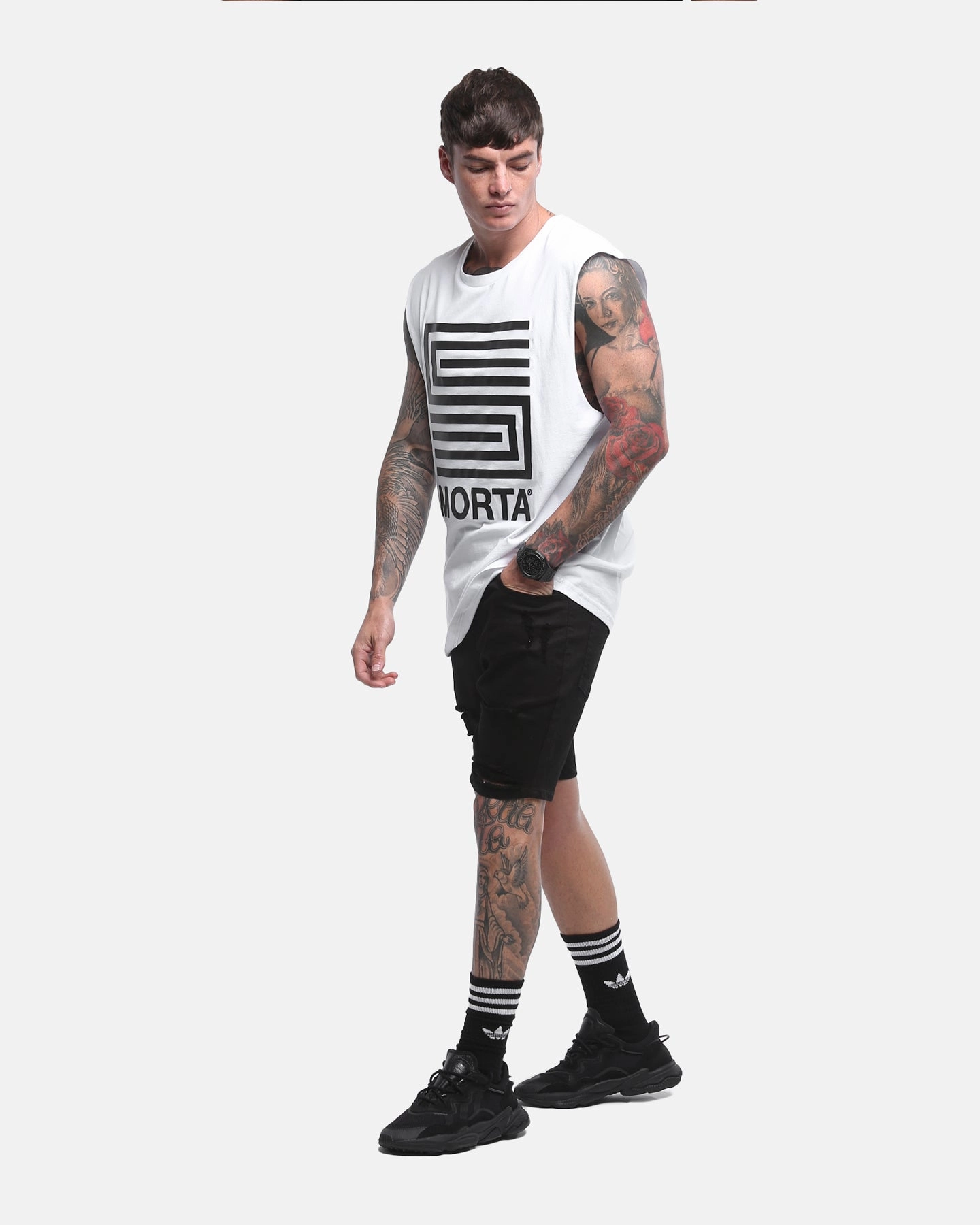 Saint Morta Thrashed Shorts Jet Black Ultra Soft Lining picnic wear