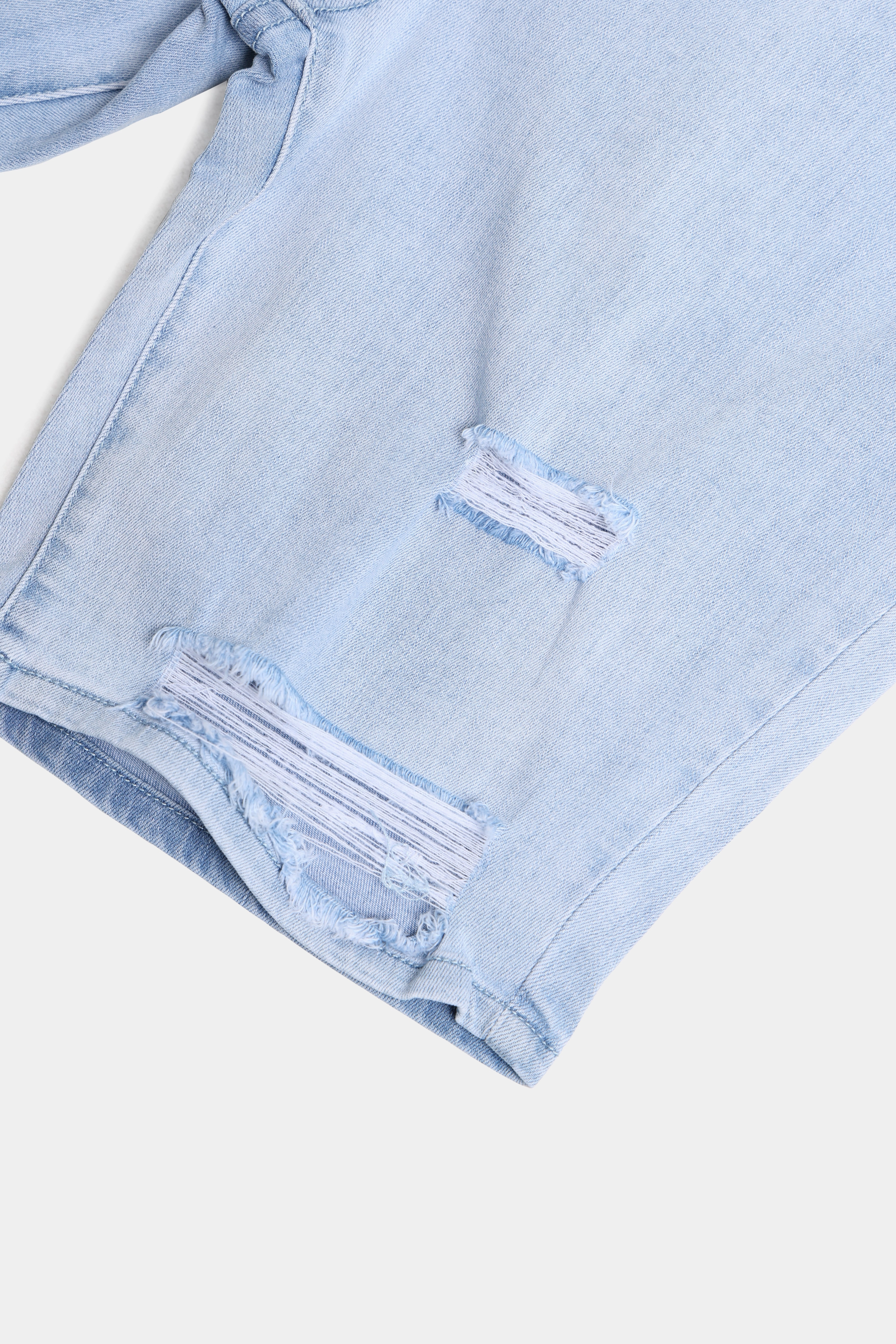 Wrinkle-Resistant Saint Morta Thrashed Shorts Pale Blue