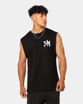 Saint Morta Tribe Oversized Muscle T-Shirt Black Easy Care Luxurious