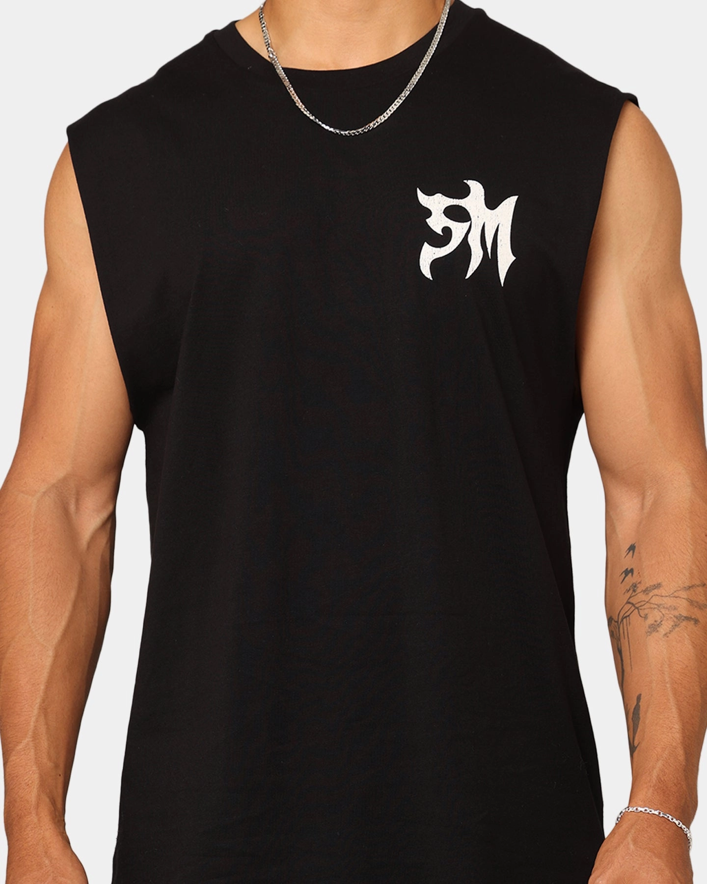 Long sleeved warmth polo neck Saint Morta Tribe Oversized Muscle T-Shirt Black